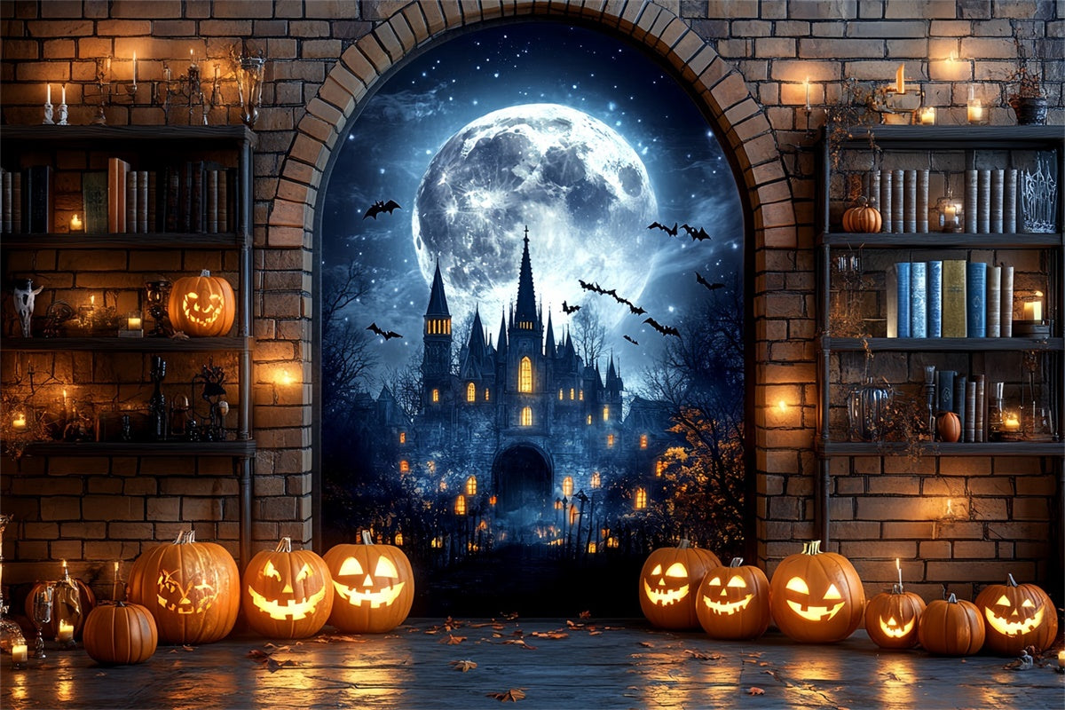 Halloween Backdrop Ideas Haunted Castle Archway Backdrop CSH6-108