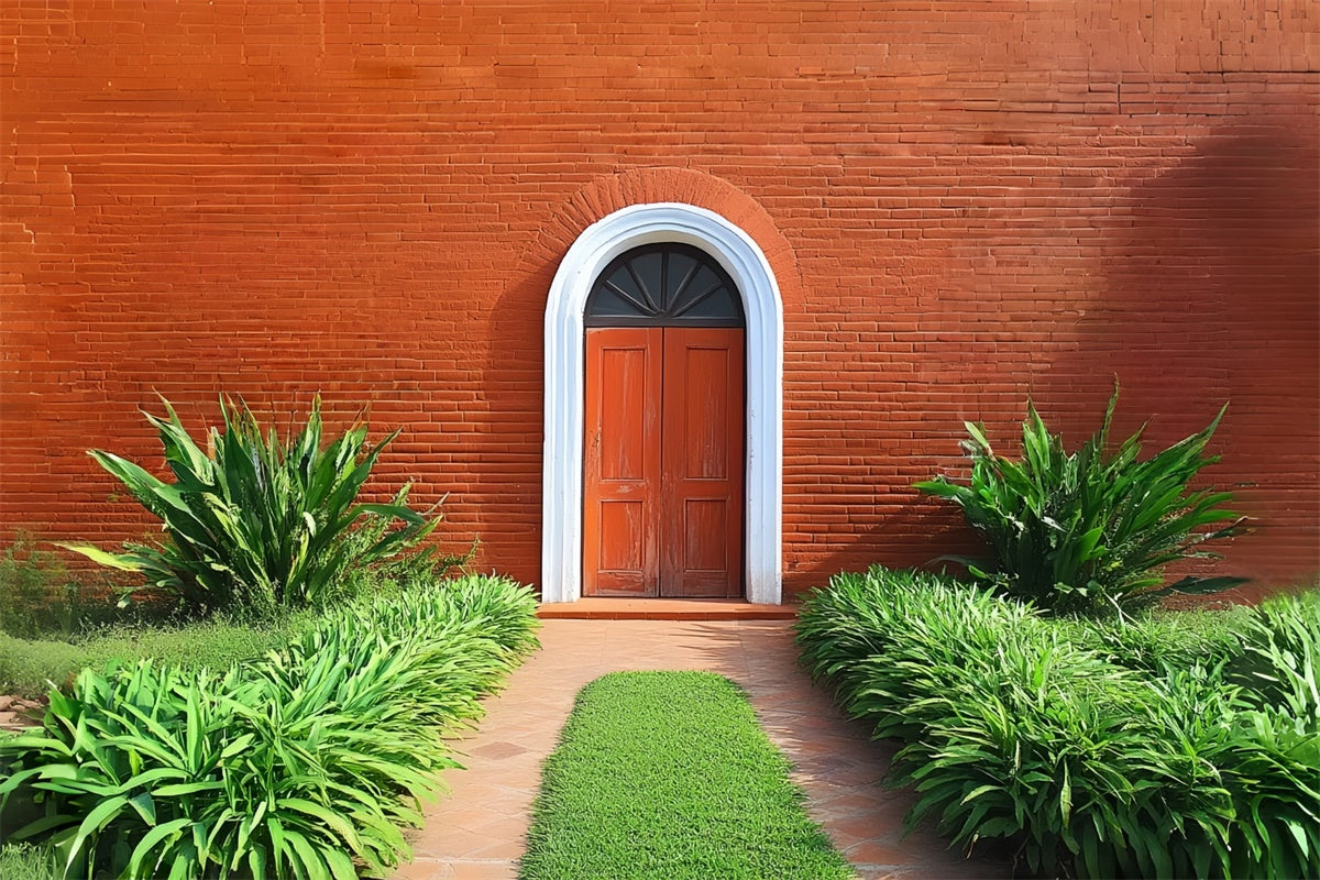 Red Brick Backdrop Classic Arch Doorway Wall Backdrop CSH6-137