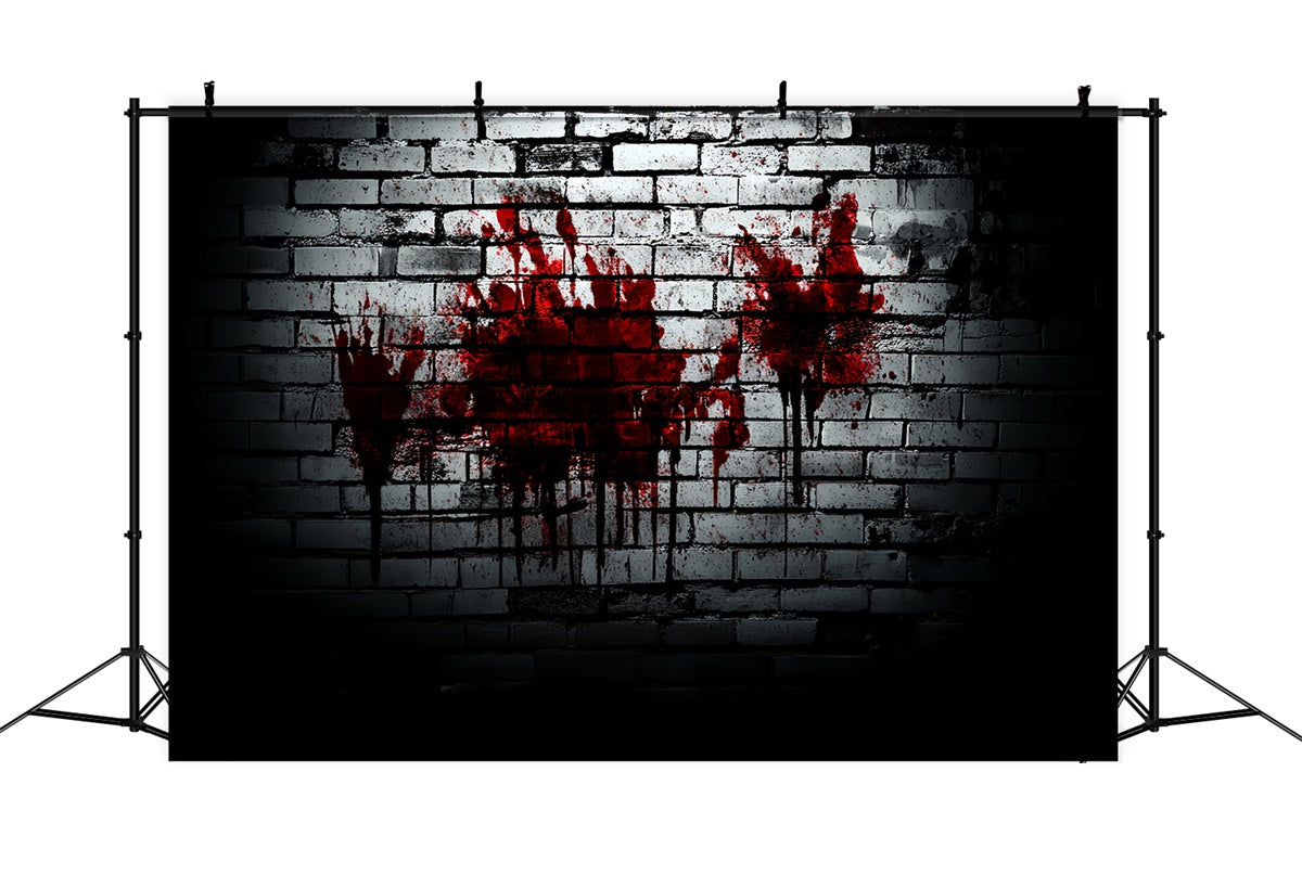 Halloween Backdrop Haunted Blood Stained Wall Brick Backdrop CSH6-138