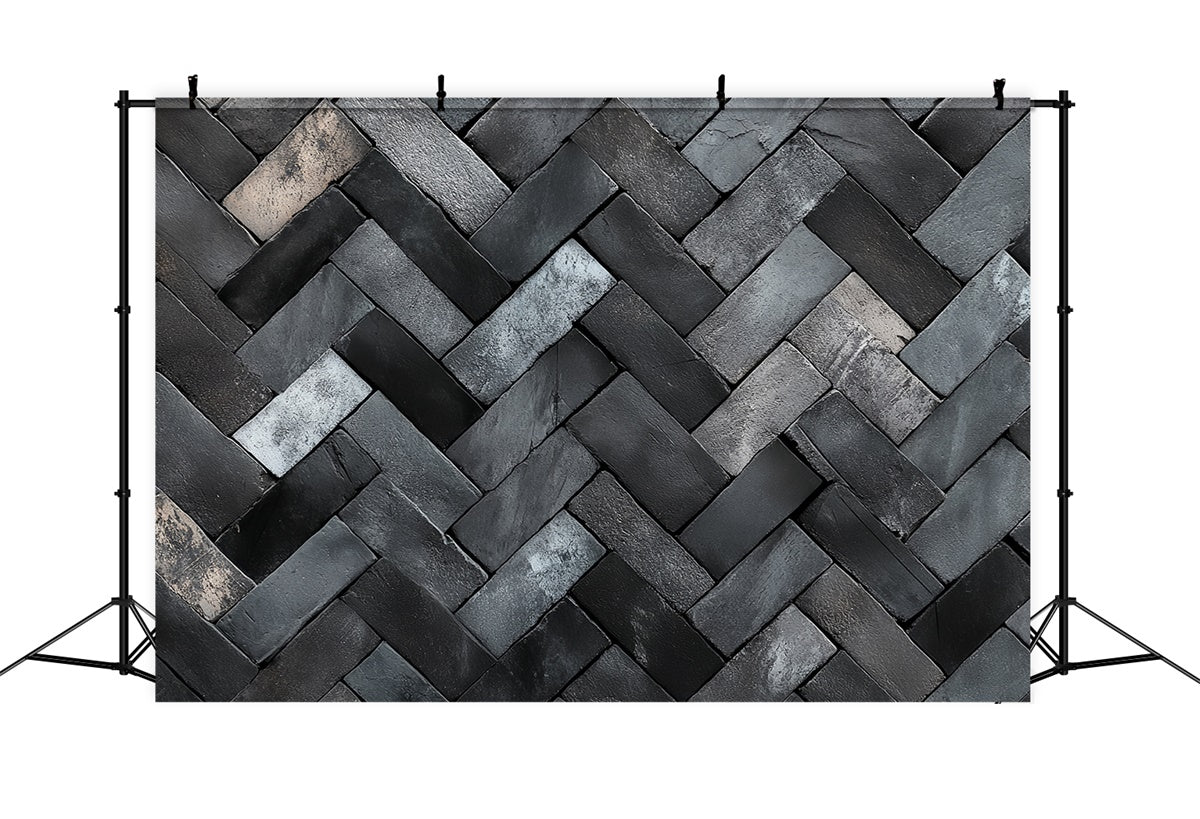 Brick Photo Backdrop Herringbone Stone Pattern Backdrop CSH6-145