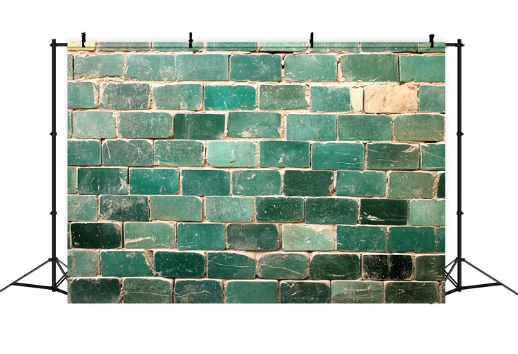 Brick Backdrop Photography Emerald Glazed Brick Backdrop CSH6-146