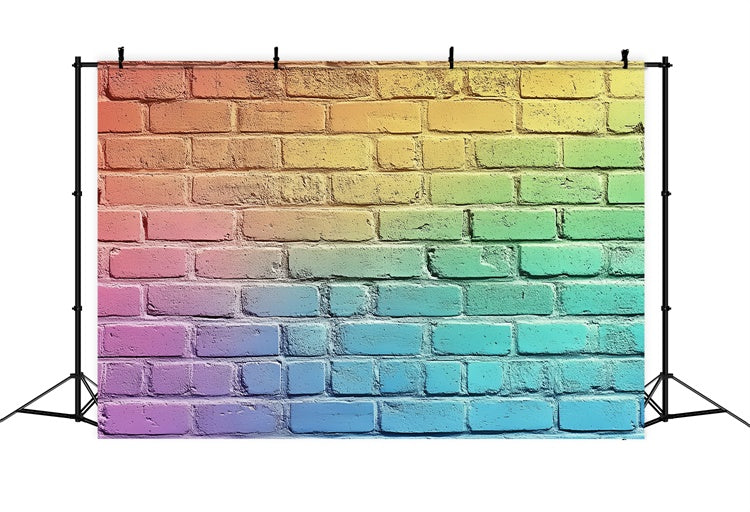 Brick Wall Backdrop Colorful Dust Wall Texture Backdrop CSH6-149