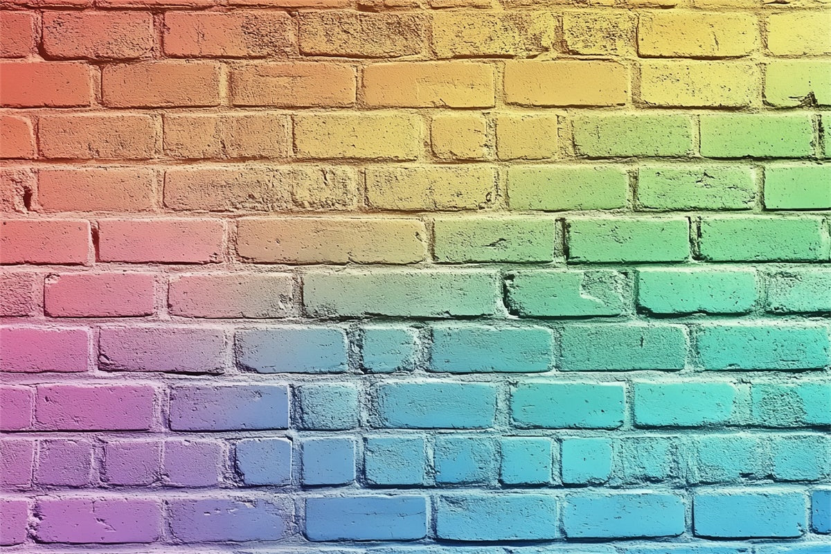 Brick Wall Backdrop Colorful Dust Wall Texture Backdrop CSH6-149