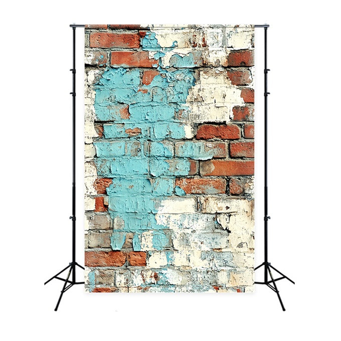 Brick Backdrop Weathered Urban Blue Texture Backdrop CSH6-155