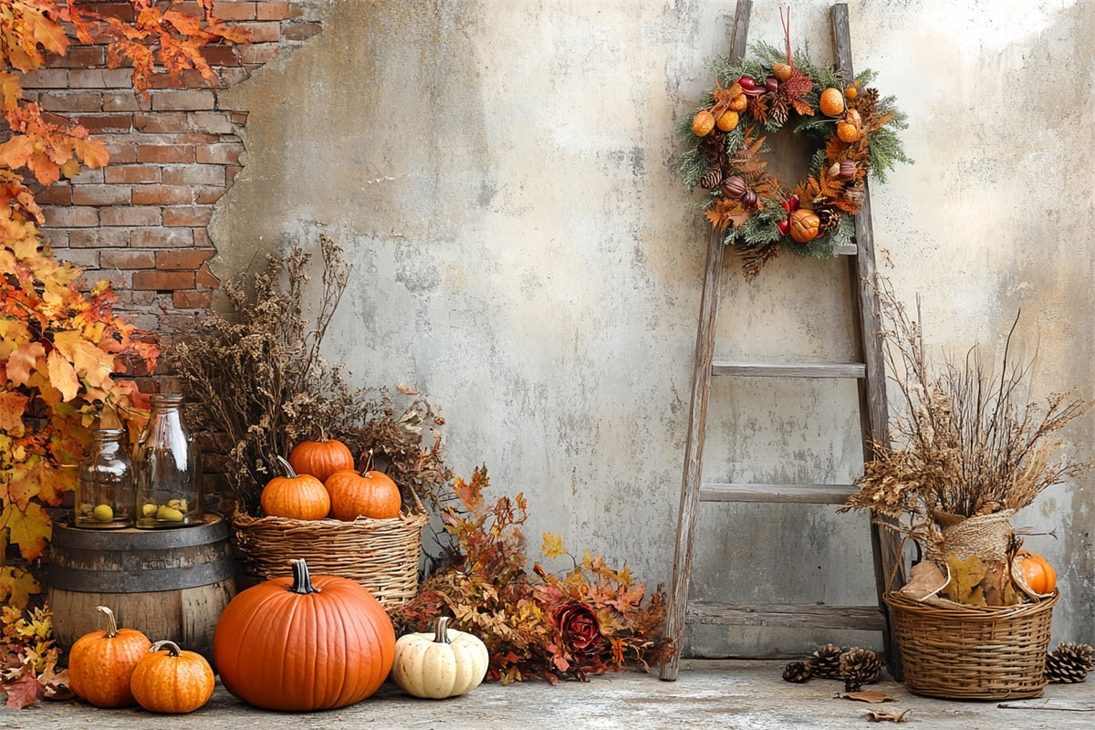 Fall Back Backdrop Fall Backdrop For Photos Rustic Harvest Corner Backdrop CSH6-219