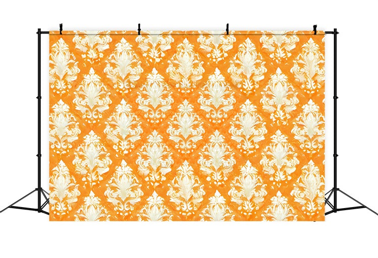 Fall Photoshoot Backdrop Vintage Autumn Damask Backdrop CSH6-223