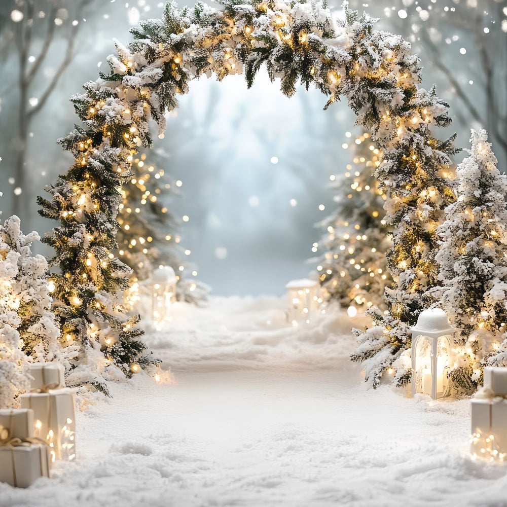 Christmas Backdrop For Photos Winter Wonderland Arch Backdrop CSH6-244
