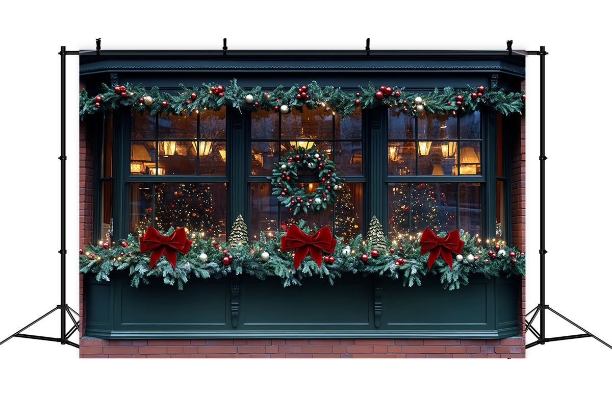Professional Christmas Backdrops Festive Shop Window Backdrop CSH6-251