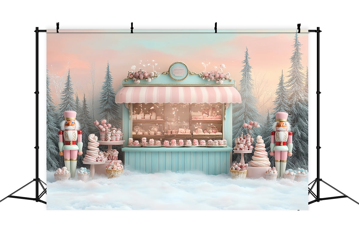 Christmas Backdrop Ideas Pastel Candy Wonderland Backdrop CSH6-255