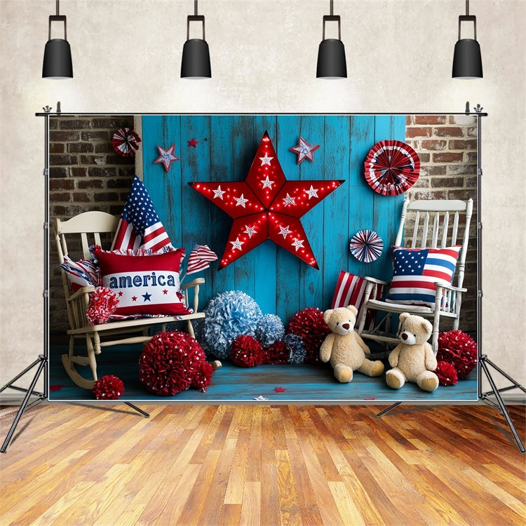 4th of July Photo Backdrop Cozy Corner Festive Backdrop CSH6-27