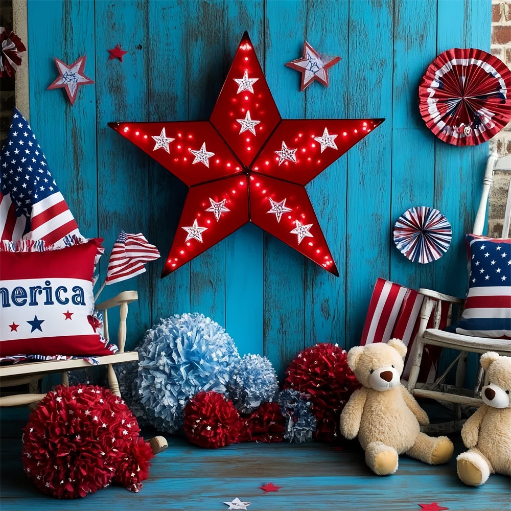 4th of July Photo Backdrop Cozy Corner Festive Backdrop CSH6-27