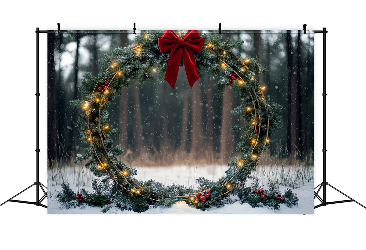 Christmas Photo Backdrop Holiday Wreath Magic Backdrop CSH6-271