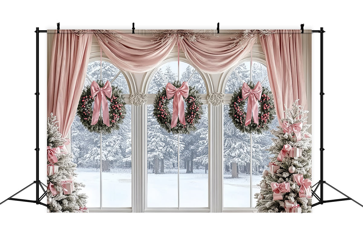 Professional Christmas Backdrops Soft Pink Holiday Backdrop CSH6-279