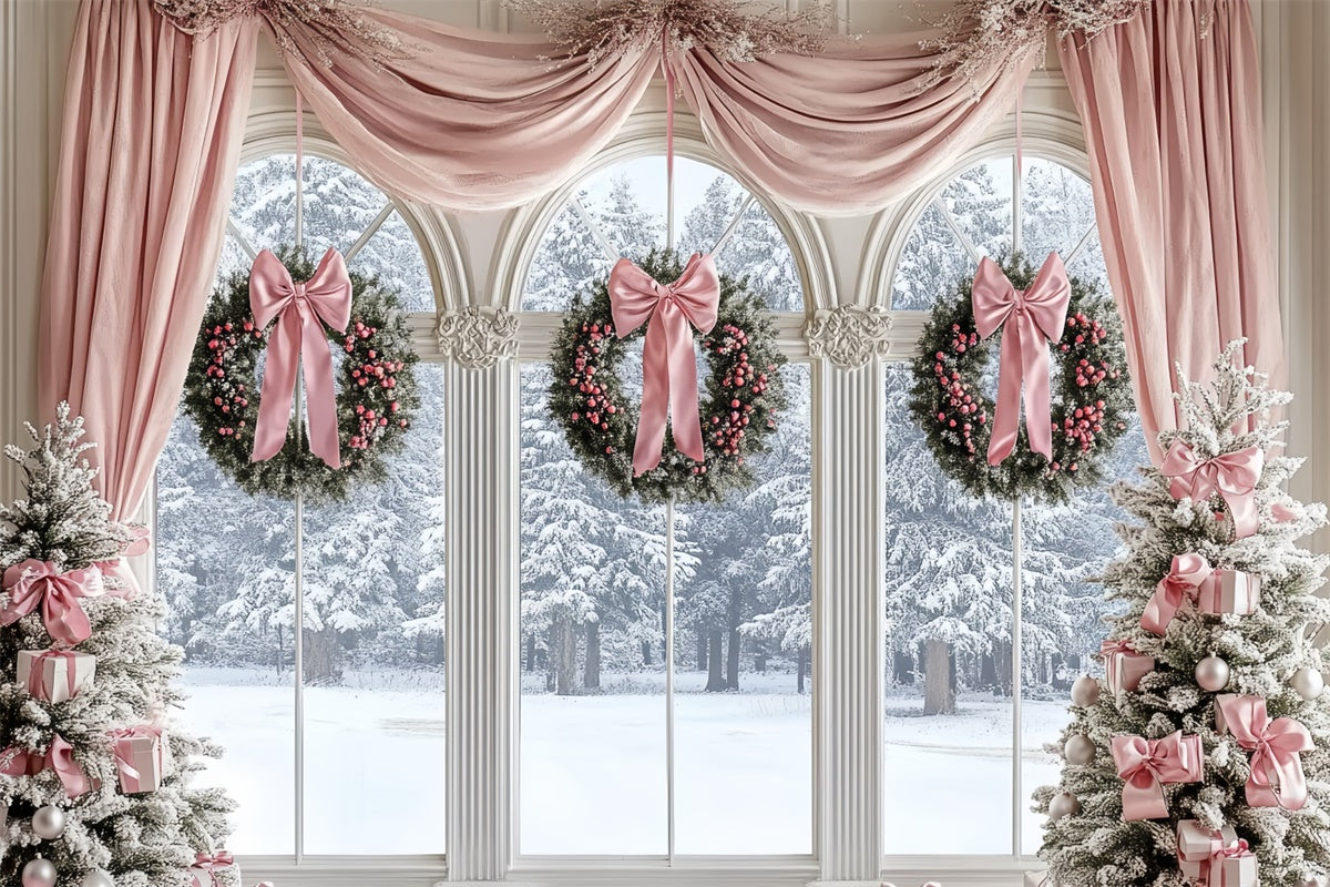 Professional Christmas Backdrops Soft Pink Holiday Backdrop CSH6-279
