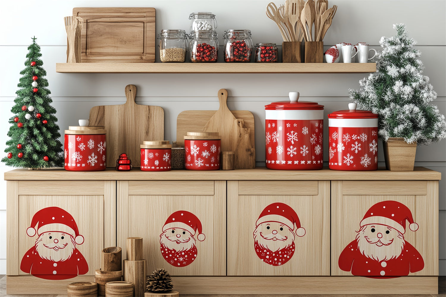 Christmas Photography Backdrops Merry Baking Corner Backdrop CSH6-282