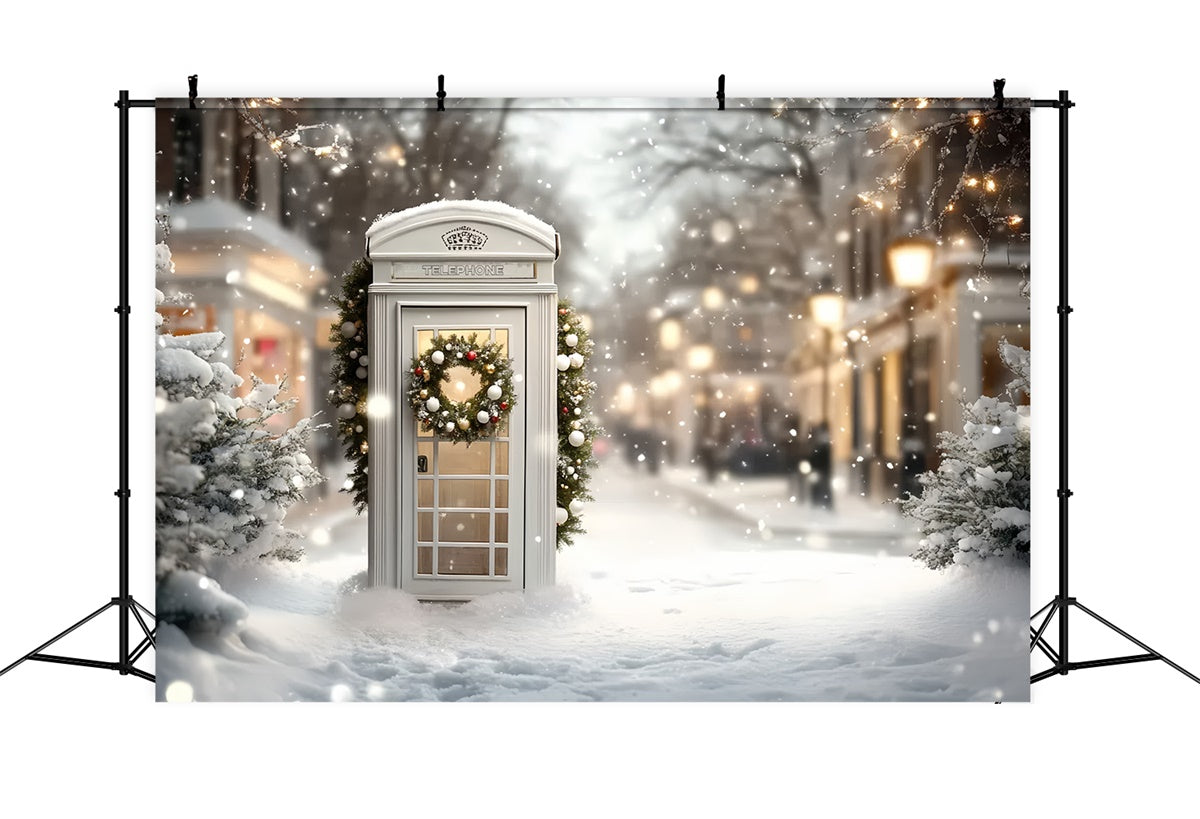 Christmas Backdrop For Photos Festive Street Booth Backdrop CSH6-283