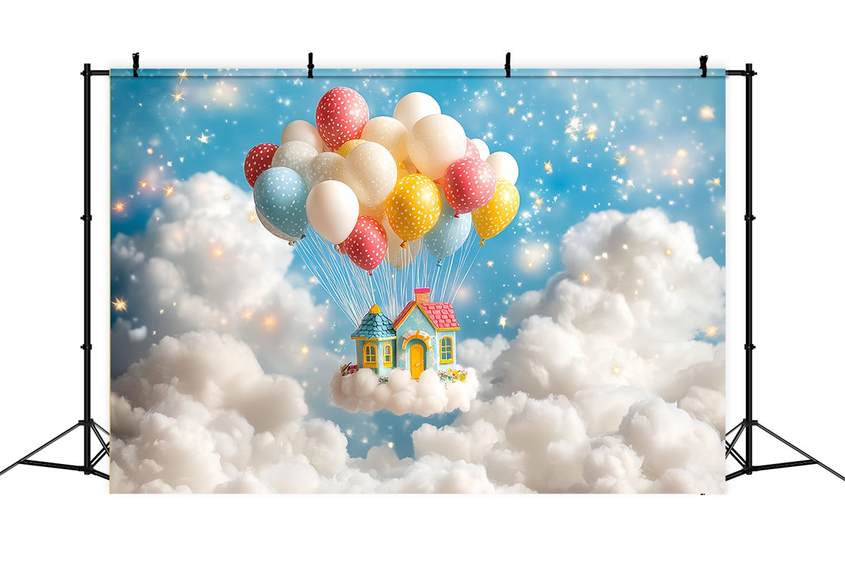Backdrop For Birthday Balloon Cloud Fantasy Backdrop CSH6-306