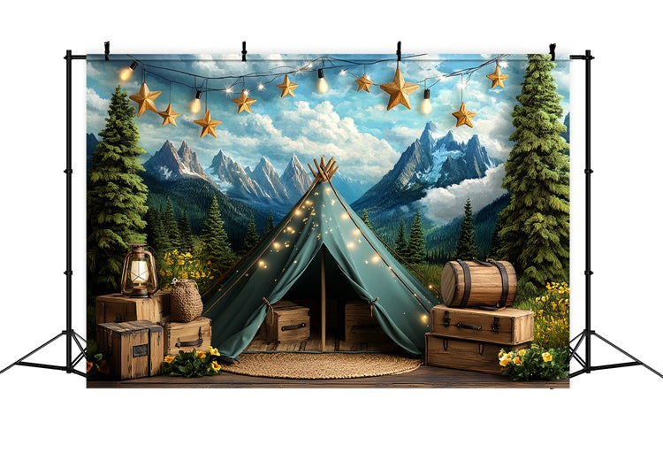 Cake Smash Backdrop Starry Mountain Camp Backdrop CSH6-308