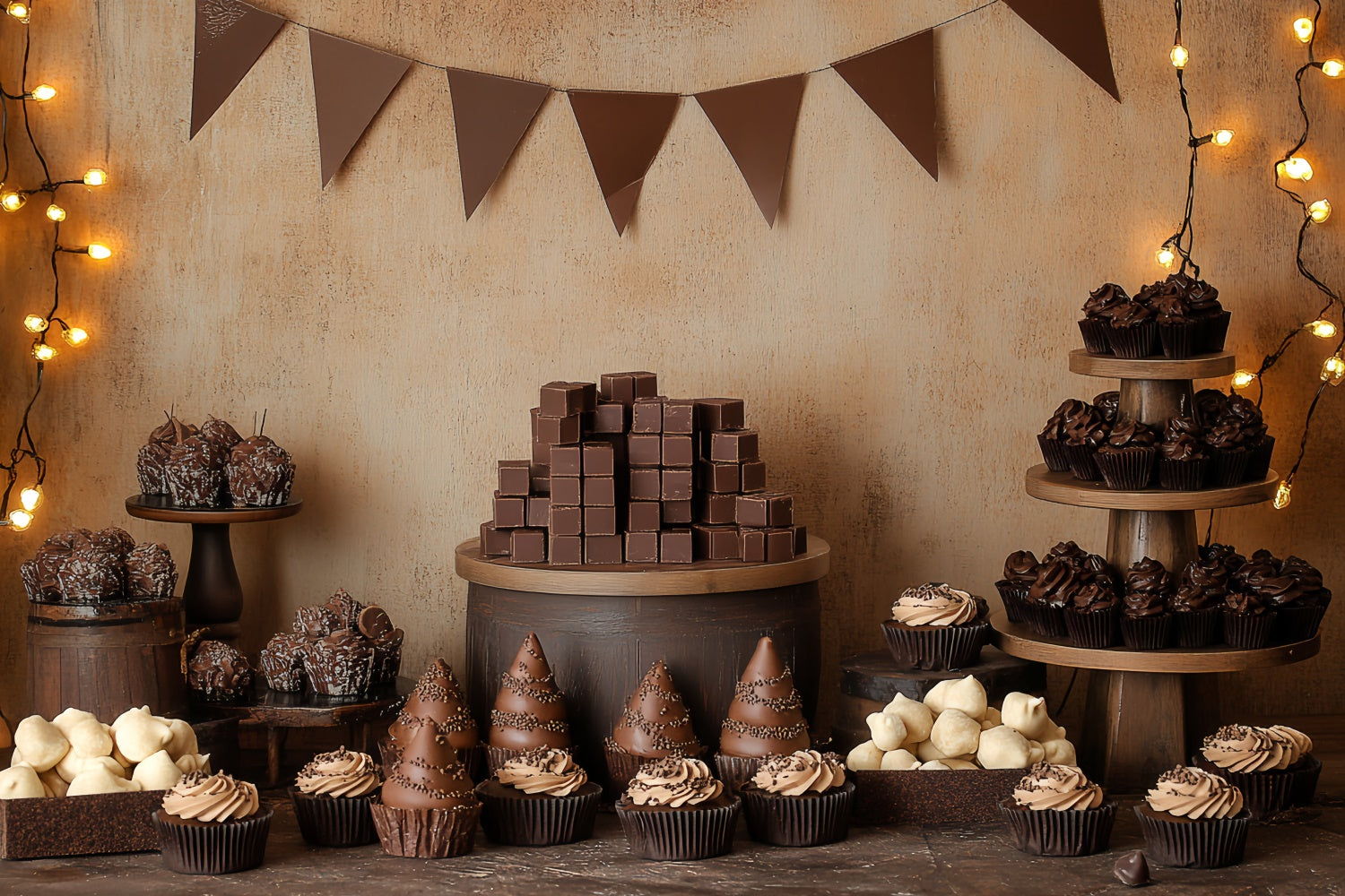 Happy Birthday Backdrop Choco Delight Dessert Backdrop CSH6-312