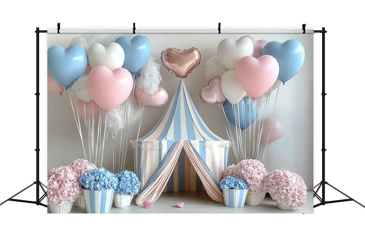 Cake Smash Photography Backdrop Heart Balloon Tent Backdrop CSH6-323