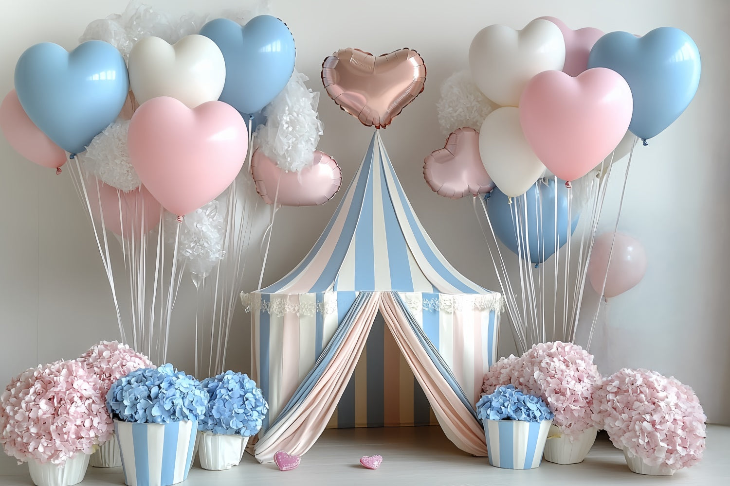 Cake Smash Photography Backdrop Heart Balloon Tent Backdrop CSH6-323