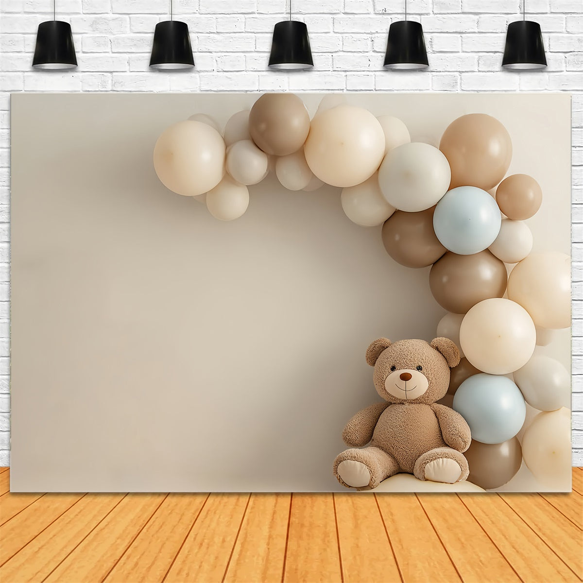 Cake Smash Backdrops Classic Teddy Balloon Backdrop CSH6-327