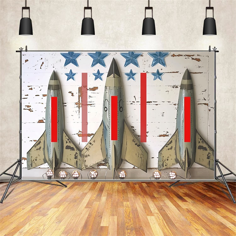 4th of July Photography Backdrops Space Tribute Backdrop CSH6-35