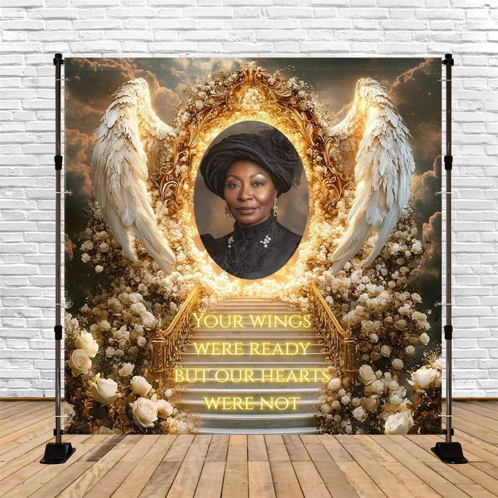 Memorial Backdrops Divine Blossom Goodbye Customized Backdrop CSH6-350