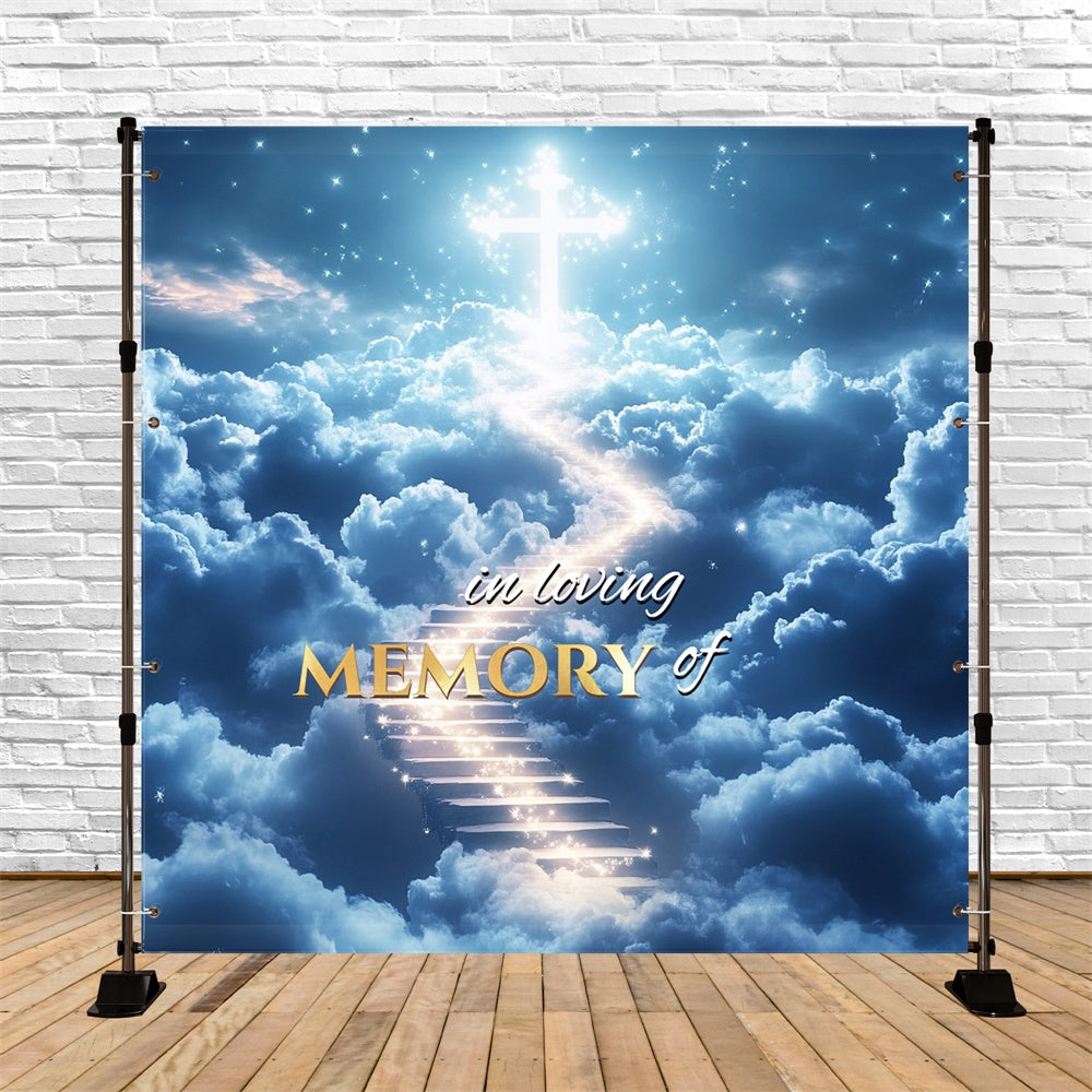 Memorial Backdrops Faithful Journey Tribute Customized Backdrop CSH6-358