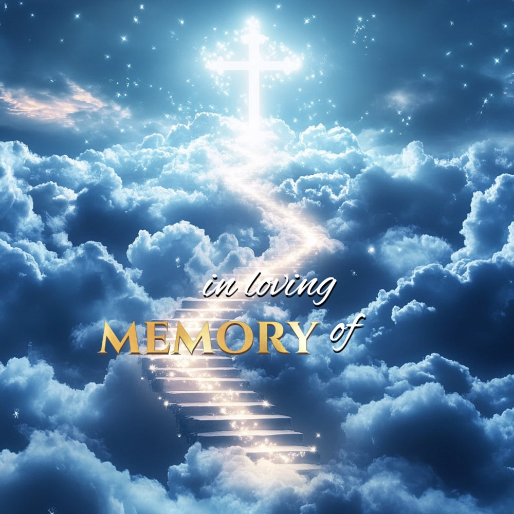 Memorial Backdrops Faithful Journey Tribute Customized Backdrop CSH6-358