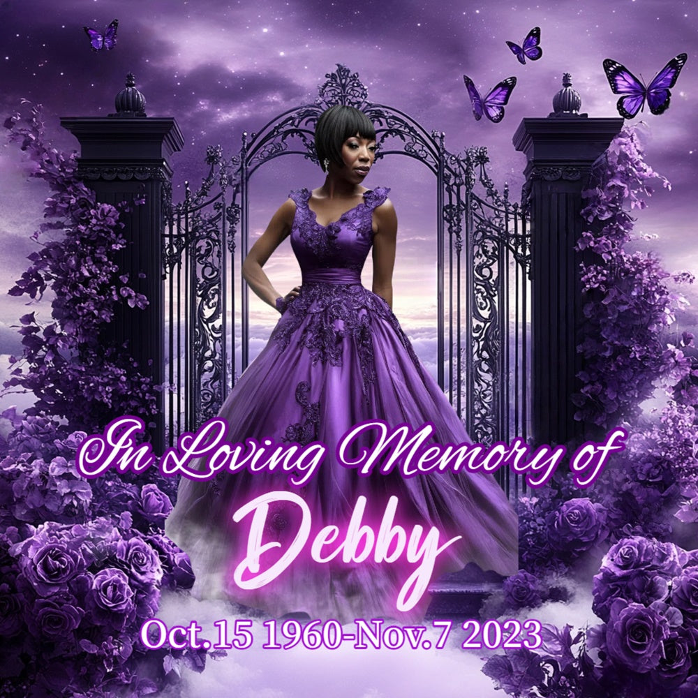 Memorial Backdrop Ideas Purple Bloom Angel Custom Backdrop CSH6-360