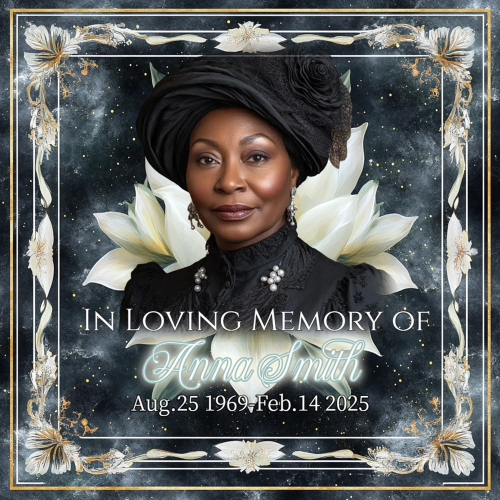 Memorial Backdrop Ideas Grace Floral Frame Customized Backdrop CSH6-364