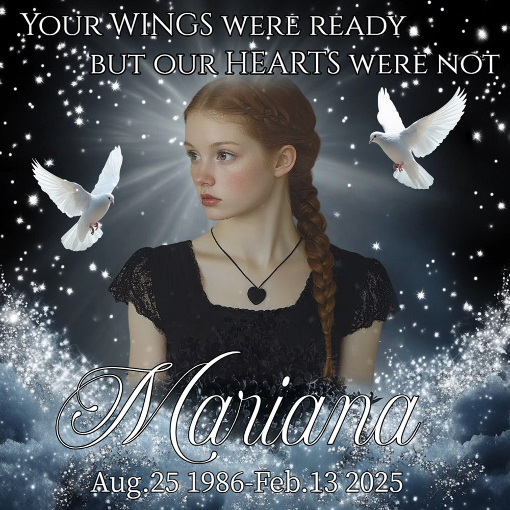 Memorial Backdrop Starlight Farewell Dove Personalized Backdrop CSH6-365