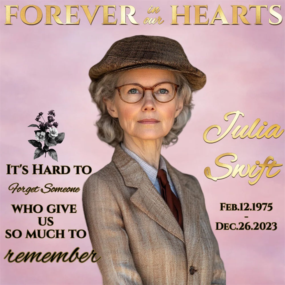 Memorial Backdrop Gentle Wisdom Farewell Personalized Backdrop CSH6-370