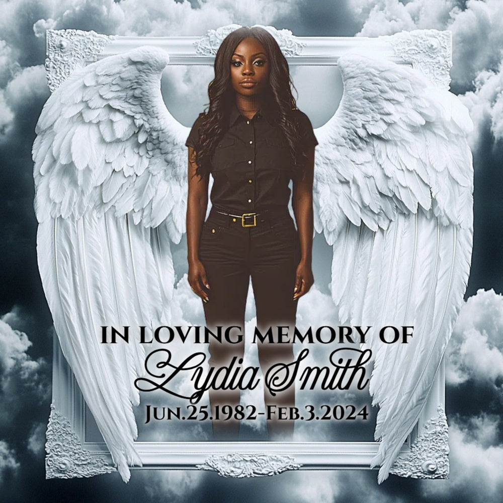 Memorial Backdrops Guardian Wings Tribute Customized Backdrop CSH6-376