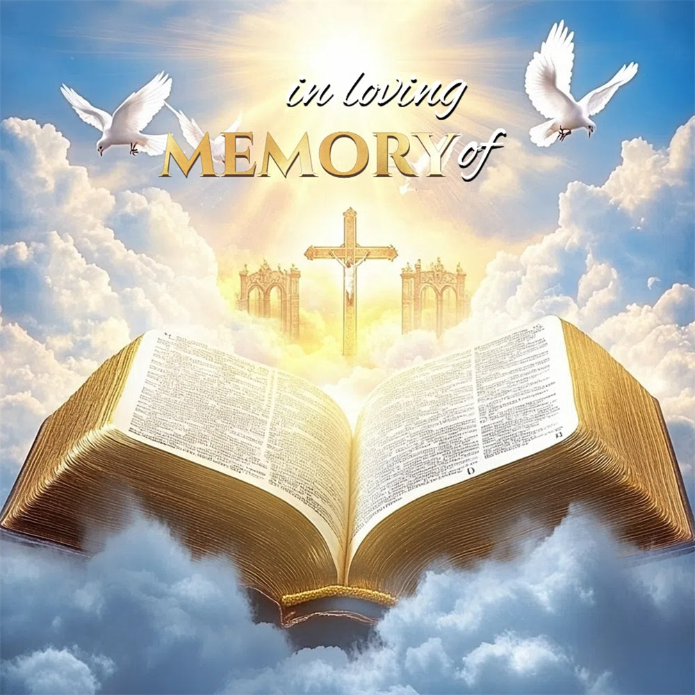 Memorial Backdrop Ideas Heavenly Scripture Gate Custom Backdrop CSH6-386