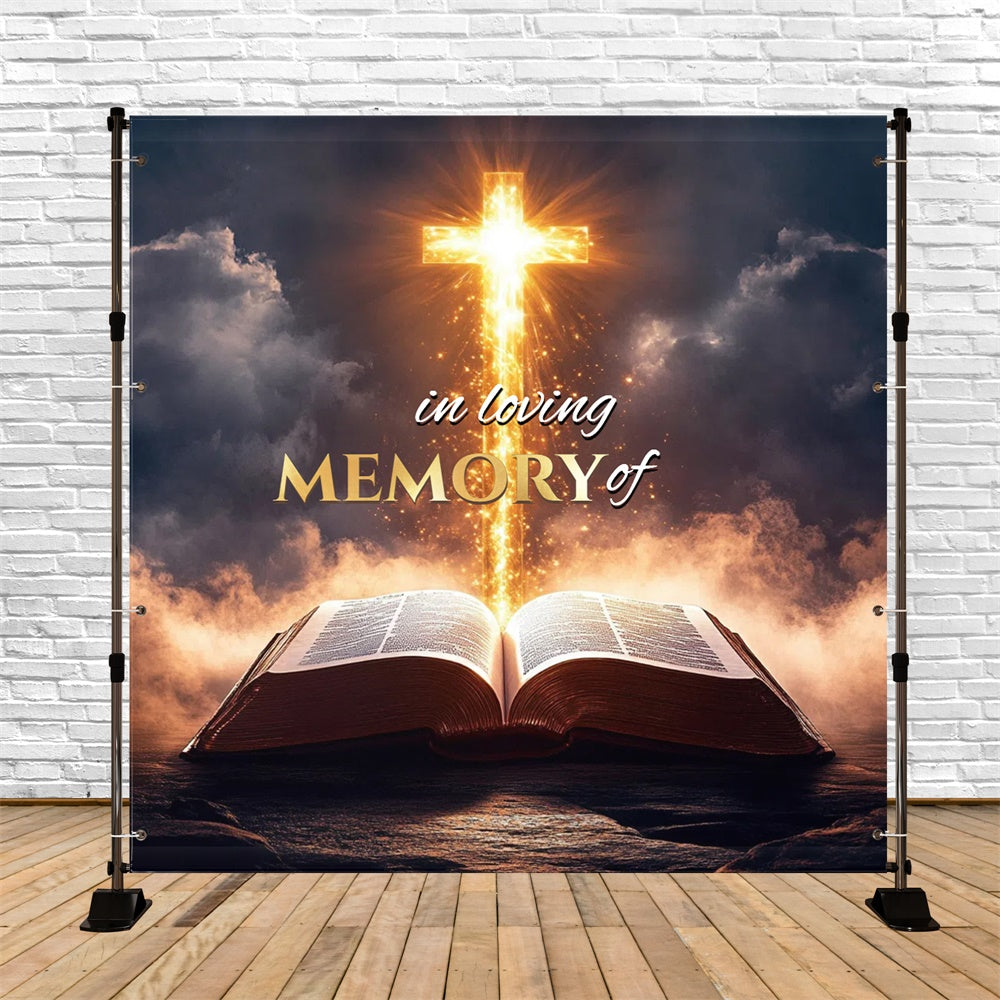 Memorial Backdrops Sacred Strength Tribute Personalized Backdrop CSH6-387