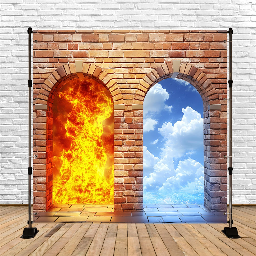 Memorial Backdrop Ideas Sacred Trial Entryway Backdrop CSH6-390
