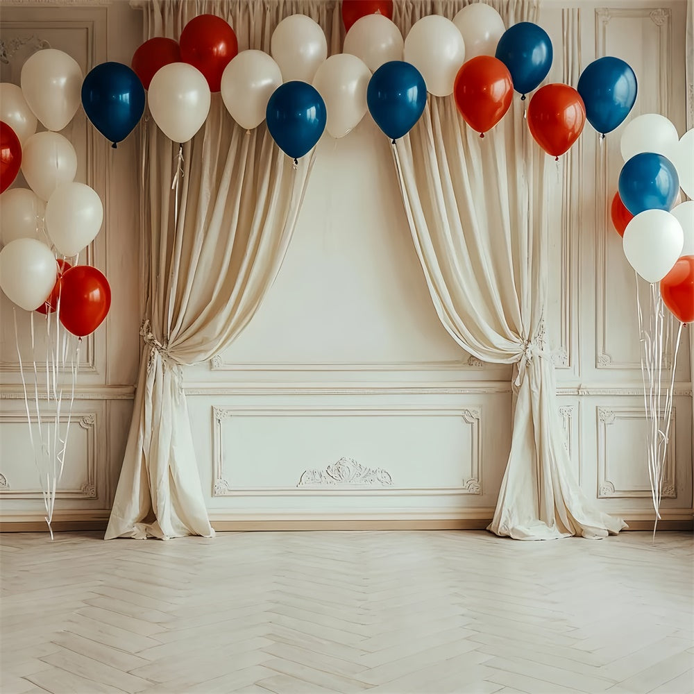 4th of July Backdrops Elegant Patriotic Balloon Backdrop CSH6-47