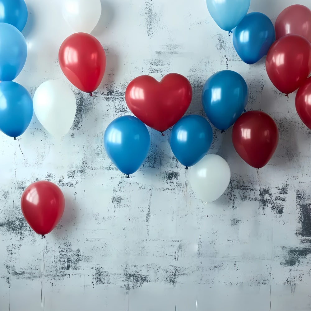 Independence Day Backdrops Retro Patriotic Balloon Backdrop CSH6-50