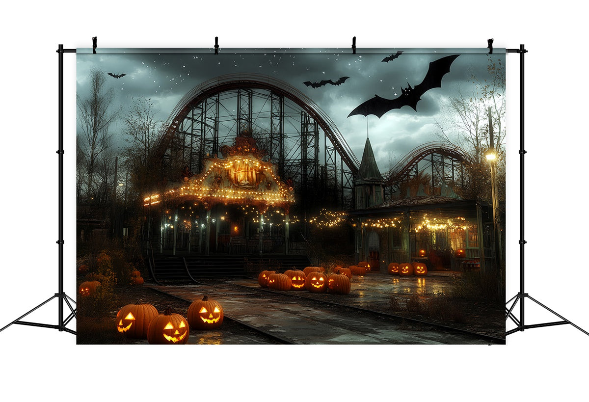 Halloween Photo Backdrops Haunted Lights Carnival Backdrop CSH6-69