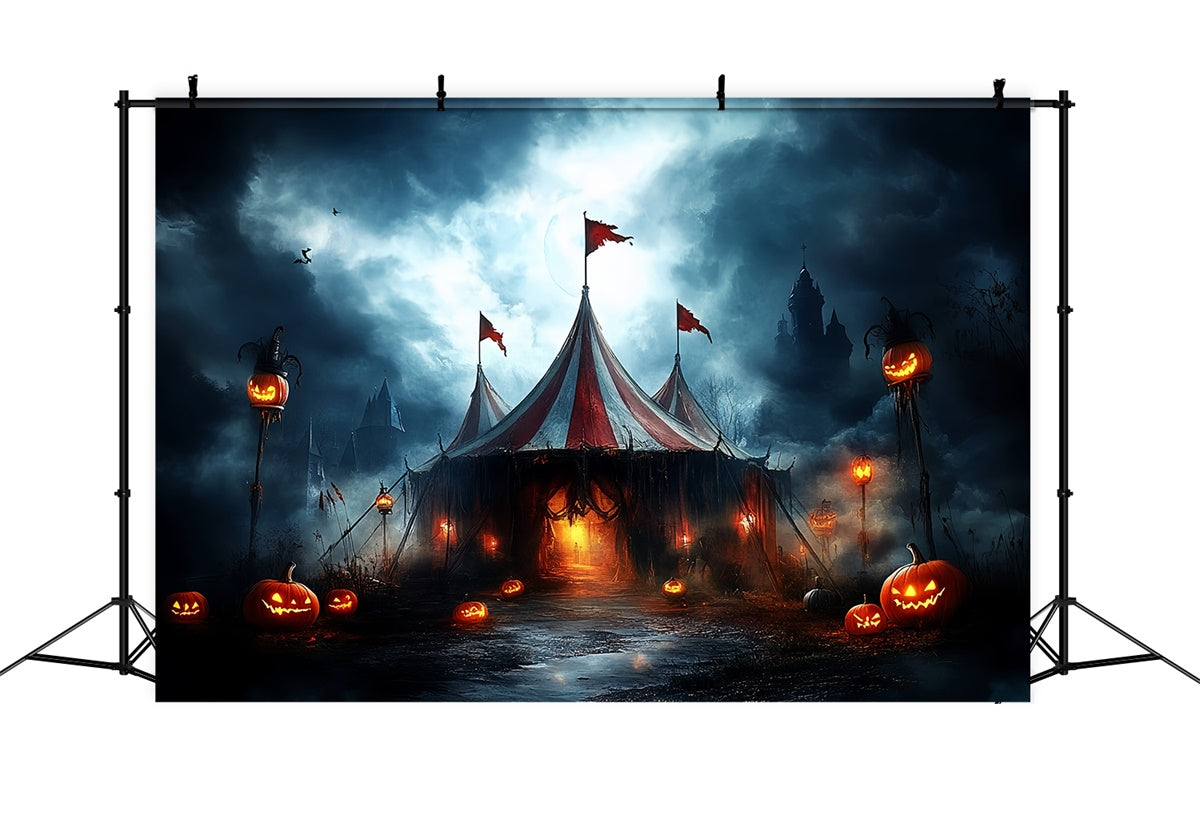 Halloween Backdrop Ideas Nightmare Circus Moonlight Backdrop CSH6-71