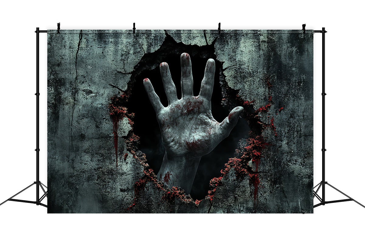 Scary Halloween Backdrop Bloody Breakout Horror Wall Backdrop CSH6-72