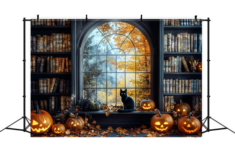 Halloween Backdrop Ideas Enchanted Halloween Library Backdrop CSH6-79