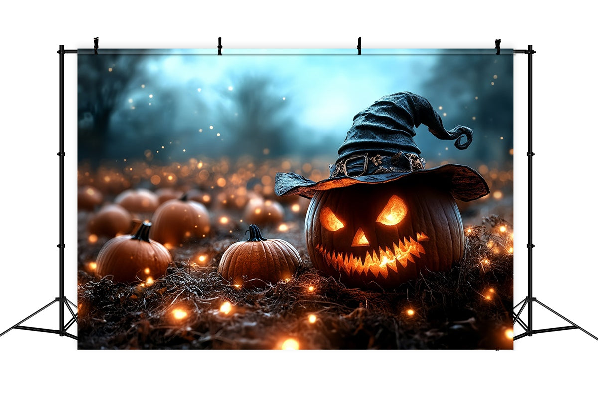 Halloween Photography Backdrop Wicked Pumpkin Wizard Backdrop CSH6-83