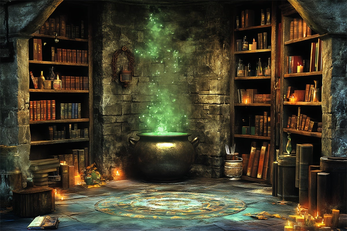 Halloween Picture Backdrop Wizard Brewing Chamber Backdrop CSH6-90