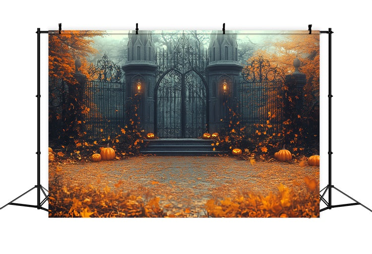 Halloween Backdrop Ideas Enchanted Pumpkin Gate Backdrop CSH6-99