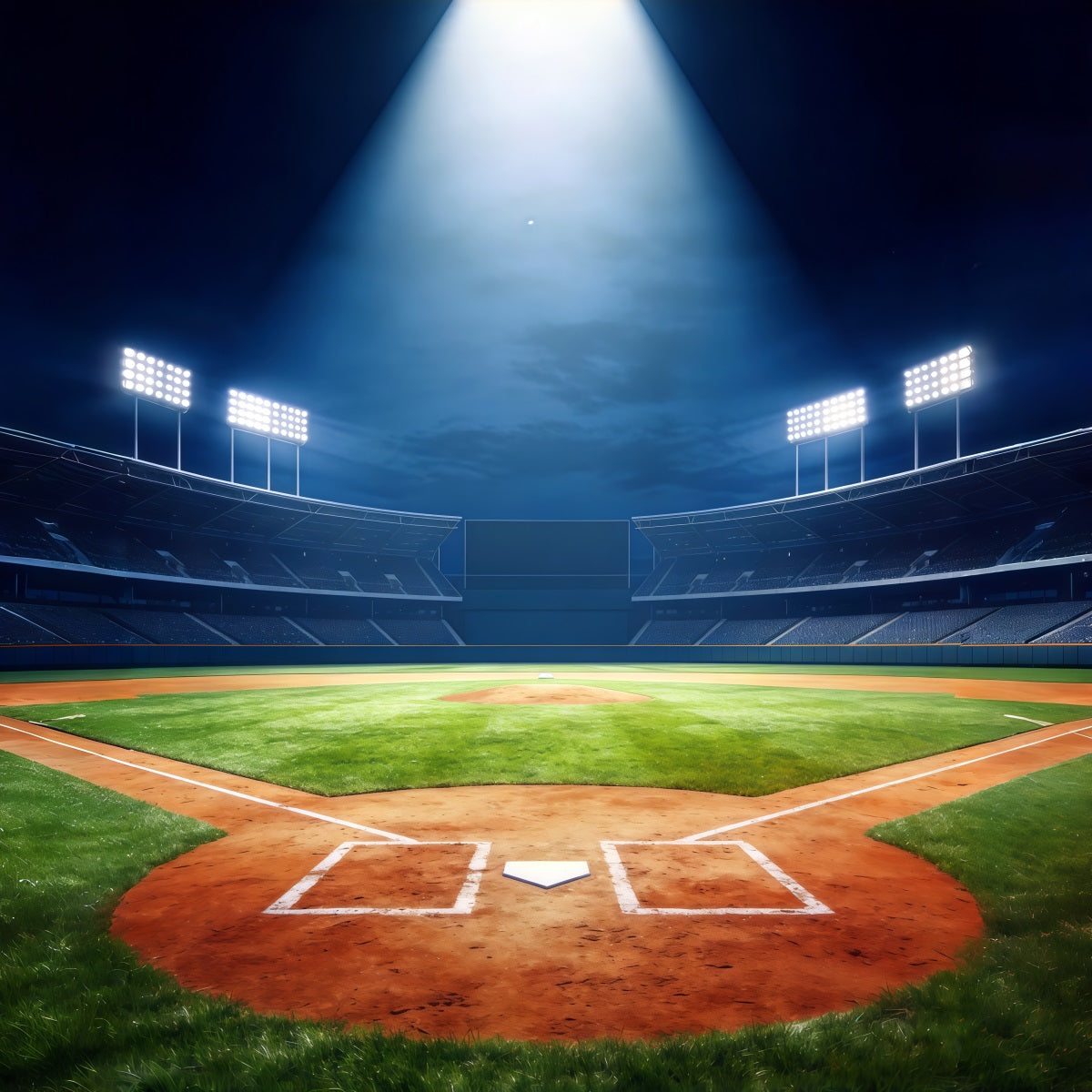 Baseball Photography Backdrop Grand Arena Spotlight Field Sport Backdrop CSH61-178
