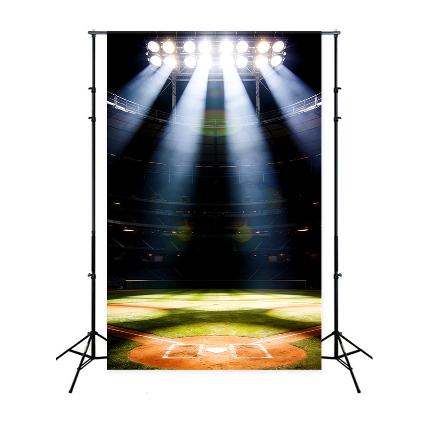 Baseball Field Photo Backdrop Championship Spotlight Tower Sports Photography Backdrop CSH61-180