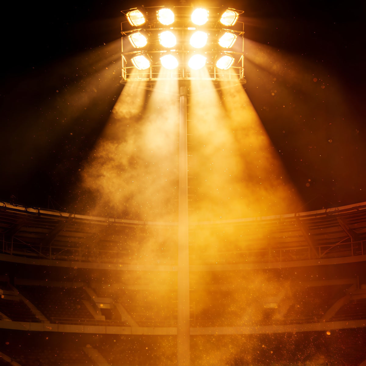 Baseball Backdrop Golden Stadium Light Burst Sports Photography Backdrop CSH61-181